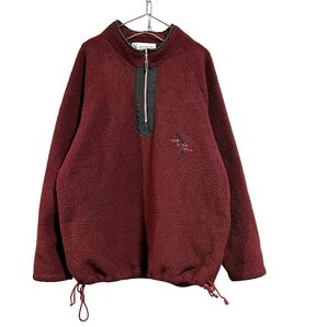 希少 古着 "NEW YORK PRESS" ハーフジップ フリース