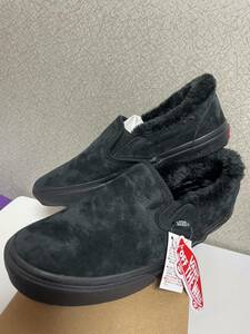 【未使用】VANS SLIP ON FUR バンズ スリッポン スファー 黒スエード 28.0cm