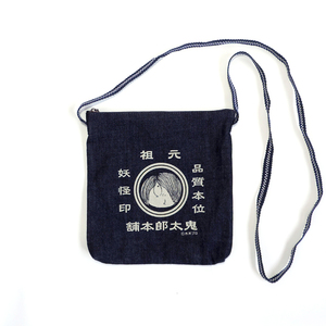 . Taro head office genuine rice field cord Denim shoulder pouch . Taro Kurashiki Denim unused new goods 