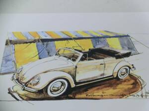bow illustration -025/ Beetle VW Beetle Cabriolet // air cooling /Air cooled/-025