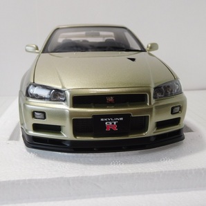 ◎Aa1/18 日産 スカイライン GT-R (R34) VスペックⅡ ニュル ミレニアムジェイド②の画像3