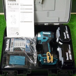 未使用品 makita マキタ TD173DRGX 充電式インパクトドライバ ブルー 18V 6.0Ah バッテリ BL1860B 2個 急速充電器 DC18RF 他 231123