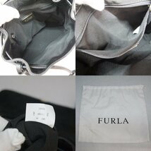 USED品・保管品 FURLA フルラ レザー ミニリュックサック ブラック 黒 ゴールド金具 レディースバッグ 保存袋付き 現状品_画像10