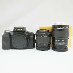 ジャンク品・保管品 Canon キャノン EOS 750QD フィルムカメラ レンズ2本セット Canon EF 28-80mm SIGMA ZOOM-α 35-135mm 動作未確認