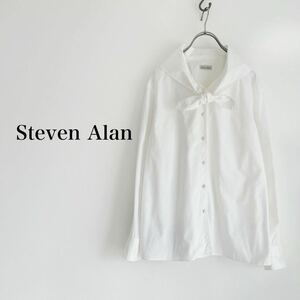 【同梱可】 Steven Alan スティーブンアラン セーラーカラーブラウス リボン ホワイト ユナイテッドアローズ