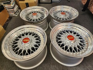 BBS RS リバレル 16インチ ホイール ステンレスリム 9j +20 深 リム メッシュ PCD100 114.3 マルチ リペア品 美品 