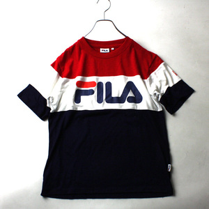 FILA フィラ 切替デザイン tシャツ Mサイズ レディース 23-1203fu04【4点同梱で送料無料】