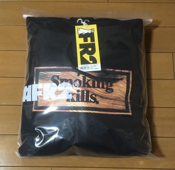 『新品』FR2 京都★Smoking kills パーカー★Lサイズ★黒 ブラック★撫子 月桃 柳 沖縄 大阪 doko フーディー New Year 2024 Rabbits