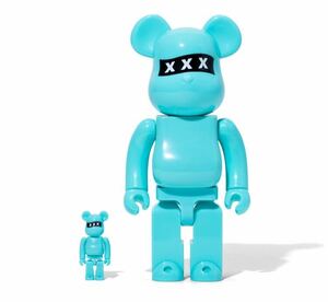 『新品』BE@RBRICK × GOD SELECTION XXX★10th Anniversary 100％ & 400％★ベアブリック メディコムトイ MEDICOM TOY ターコイズ