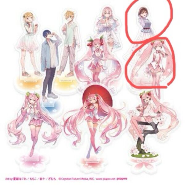 桜ミク MEIKO タイトーくじ D賞 2nd season 描き下ろしアクスタ 2点セット 新品未使用品 内袋未開封