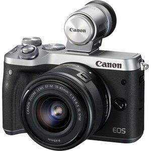 中古 １年保証 美品 Canon EOS M6 EF-M 15-45 IS STM レンズEVFキット シルバー