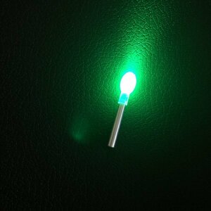 6個 2021年6月新品 高輝度LED 電気ケミホタル 電池交換 緑発光 防水 435電池付 37サイズ　スティックライト　電池付き　電気ウキ