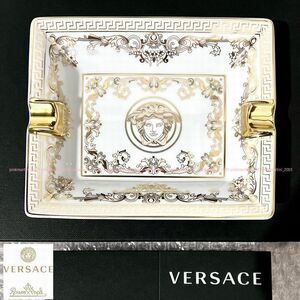 セール★ギフトに最適【新品】ヴェルサーチェ VERSACE★メデューサガーラGOLD アッシュトレイ(灰皿)★豪華ゴールド装飾/ローゼンタール