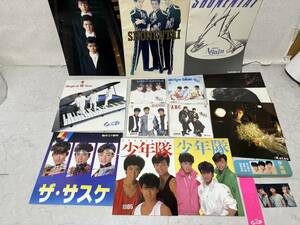 d0785* Shonentai goods set sale * pamphlet / record / pin nap/ can pen case other 