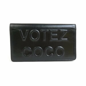 シャネル CHANEL 二つ折り長財布 VOTEZ COCO レザー ブラック e57538f