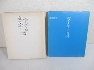 詩集　文字文字する詩　藤富保男　署名　　１９８３年　初版カバ