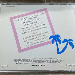 MUSIC FROM THE TELEVISION SERIES "MIAMI VICE" 32XD-388 国内初版 日本盤 廃盤 レア盤 の画像2