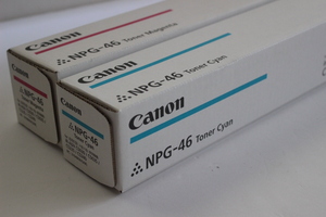  Canon NPG-46 тонер 2 -цветный набор ( Cyan * пурпурный ) оригинальный товар не использовался 