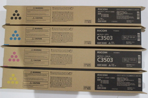  Ricoh MP P toner C3503 4 color set (BK/C/M/Y)② genuine products unused 