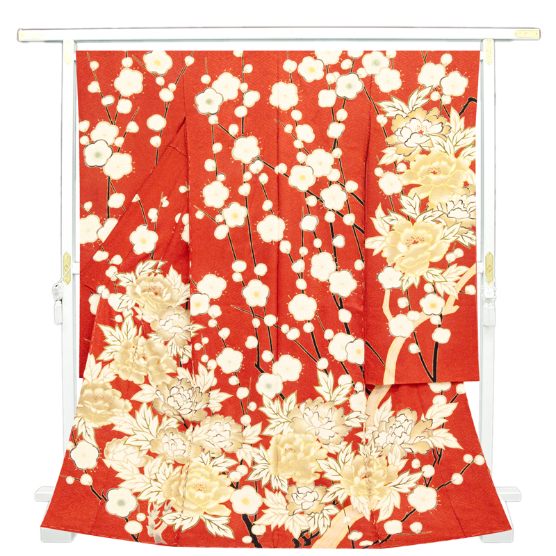 ※Rénovation de magasin et braderie d'inventaire ! [Couture gratuite] Véritable artisanat peint à la main Kyoto Yuzen à finition blanche spécialement sélectionné, Furisode véritable traité en or ☆ Fleurs japonaises classiques pures version haute (s09251), mode, Kimono femme, kimono, Kimono à manches longues