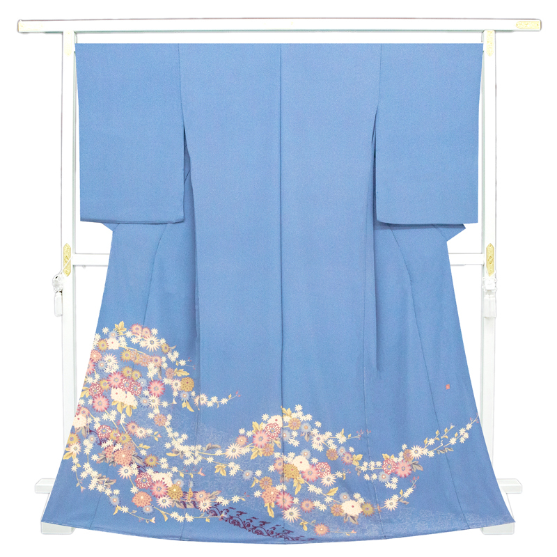 ※Rénovation de magasin et braderie d'inventaire ! [Couture gratuite] Véritable Kaga Yuzen peint à la main, véritable kimono coloré ☆ Chrysanthèmes et fleurs chinoises par Tomohisa Yamashita, signé et gravé (s11132), mode, Kimono femme, kimono, Tomésode