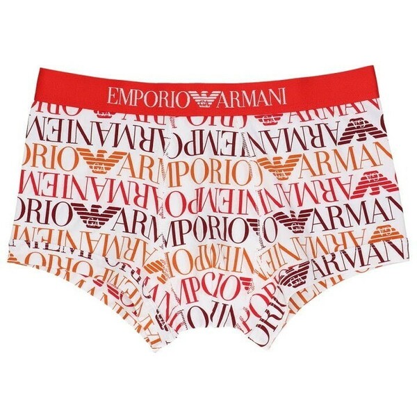 EMPORIO ARMANI エンポリオ アルマーニ LOGO MIX TRUNK ロゴ ミックス 前閉じ ボクサーパンツ メンズ 54050689 ホワイト L