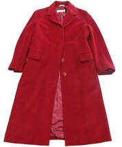 MAX MARA マックスマーラ アンゴラ ウール 50/50 ロング コート 赤 レディース 44 イタリア製【良品】_画像2