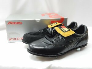 Редкий [неиспользованный] Mizuno Mizuno Run Bird Bird Baseball Spike Brooklyn 2KW-17601 Dead Stock Кувшин 25,5 см Черной кожи в то время