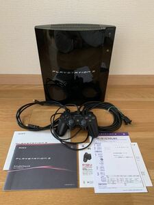 動作品 SONY PlayStation 3 ソニー プレイステーション 3 プレステ ブラック CECHB00 20GBモデル コントローラー HDMI ケーブル 取扱説明書
