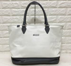 no18659 ECCO エコー PVC 肩掛けショルダー 舟形 トート バッグ ☆