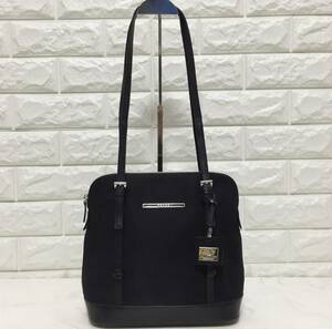 no18661 PELLE BORSA ペレボルサ 本革 レザー ナイロンキャンバス 肩掛けショルダー トート バッグ ☆