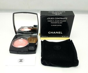 チークカラー　CHANEL　 JOUES CONTRASTE　72　ROSE INITIAL　4g　中古品　/　シャネル　ジュ コントゥラスト　ローズ イニシャル