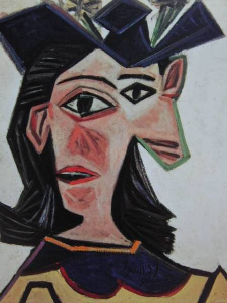 Pablo Picasso, BUSTE DE FEMME AU CHAPEAU, 海外版超希少レゾネ, 新品額付, wanko, 絵画, 油彩, 人物画