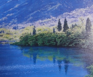 Art hand Auction Tomo Sasaki, [Paysage vert du lac Kanna], D'une rare collection d'art, En bonne condition, Tout neuf avec un cadre de haute qualité, livraison gratuite, Peinture occidentale, peinture à l'huile, peintre japonais, Art, Peinture, Peinture à l'huile, Nature, Peinture de paysage