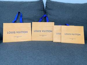 【プレゼント★袋】LOUIS　VUITON　ルイヴィトン　ビトン　オレンジ　バッグ　ショッパー　セット　４枚★横長　中　小2枚