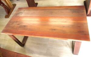 【B品】天然木 無垢材 センターテーブル 脚付き ダイニング 食卓 机 木製