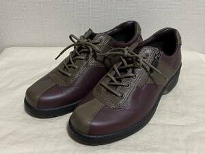 ★美品【ecco/エコー】婦人本革製ウォーキングシューズ 23.5EEE（日本製）★