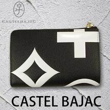 [CASTEL BAJAC]　カステルバジャック　L字ファスナー　二つ折り財布　ネゼル クロ　　081604_画像5