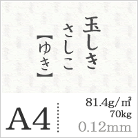 玉しき さしこ 「ゆき」 81.4g/平米 0.12mm A4サイズ：1000枚 印刷紙 印刷用紙 松本洋紙店_画像5