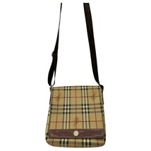 ◆◆ BURBERRY LONDON バーバリーロンドン ショルダーバッグ　ノバチェック　PVC　塩ビ　ベージュ系 T-04-01 ベージュ 傷や汚れあり_画像1