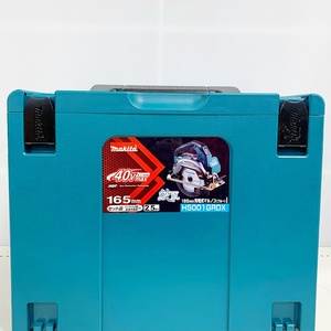 ♭♭ MAKITA マキタ 165mm 充電式マルノコ HS001GRDX ブルー 充電器・充電池2個・ケース付 コードレス式 40v 未使用に近い