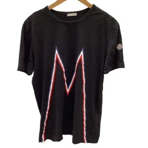 ♪♪ MONCLER モンクレール メンズ Tシャツ SIZE XL ブラック やや傷や汚れあり