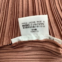 ♪♪ ISSEY MIYAKE イッセイミヤケ PLEATS PLEASE ノースリーブカットソー チュニック スリット SIZE 3 ピンク やや傷や汚れあり_画像6