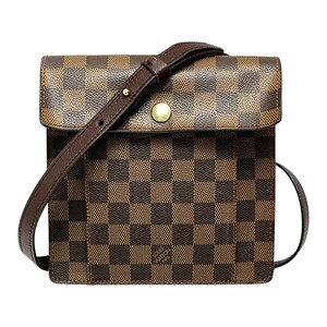 ☆☆ LOUIS VUITTON ルイヴィトン ダミエ ピムリコ N45272 エベヌ ショルダーバッグ レディース ゴールド金具 やや傷や汚れあり