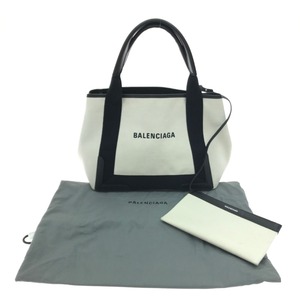 VV BALENCIAGA Balenciaga большая сумка парусина 339933 белый немного царапина . загрязнения есть 