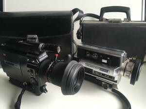  junk retro camera ELMO 2 point set Elmo SUPER8SOUND 1012S-XL ELMO Single-8 8S-600 8 millimeter camera single 8 interior 