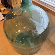 昭和レトロ 特大デミジョンボトル ガラス瓶 緑 花瓶 アンティーク 高さ43cm_画像8