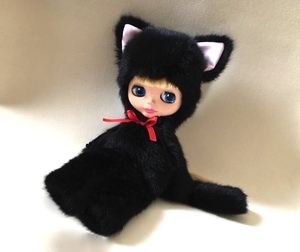 ネオブライス用服　黒こねこ　着ぐるみ　　Blythe　　ブライス　