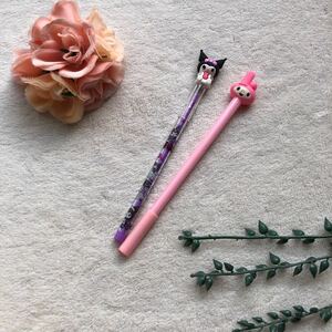新品　可愛い　クロミ　マイメロ ロケット鉛筆 2本セット デコペン　ボールペン ペン 筆箱　文房具　ペアセット　クリスマス　プレゼント