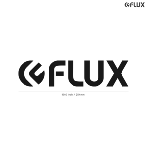 【FLUX】フラックス★01★ダイカットステッカー★切抜きステッカー★10.0インチ★25.4cm